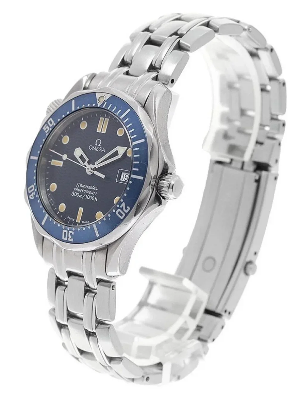OMEGA Seamaster300 2561.80 Date Navy Dial Quartz Boy's Watch_958561